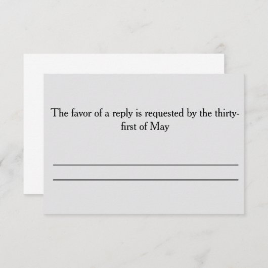 RSVP (Devant / Derrière)