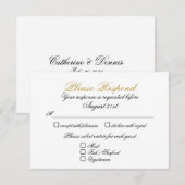 RSVP 2 Entrée Or Faux (Devant / Derrière)