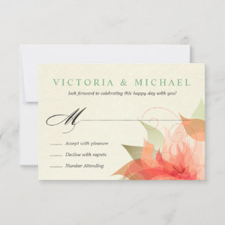RSVP 2 faces Floral orange d'automne