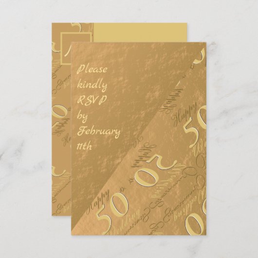 RSVP 50e anniversaire de mariage (Devant / Derrière)