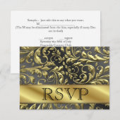 RSVP 50e Gold Jubileum-kaart Kaart (Voorkant / Achterkant)