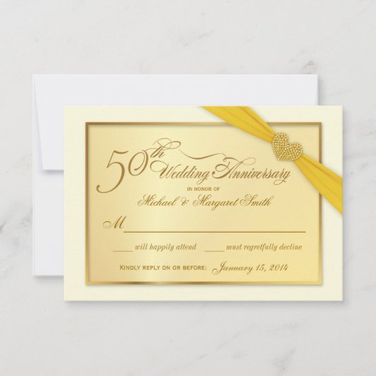 RSVP - 50e Golden Jubileum-uitnodigingen (Voorkant)