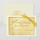 RSVP - 50e Golden Jubileum-uitnodigingen Kaartje (Voorkant / Achterkant)