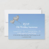 RSVP 70ste platina trouwkaart (Achterkant)