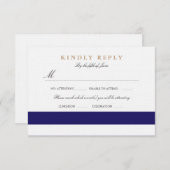 RSVP à la Bat Mitzvah Navy Nautical (Devant / Derrière)