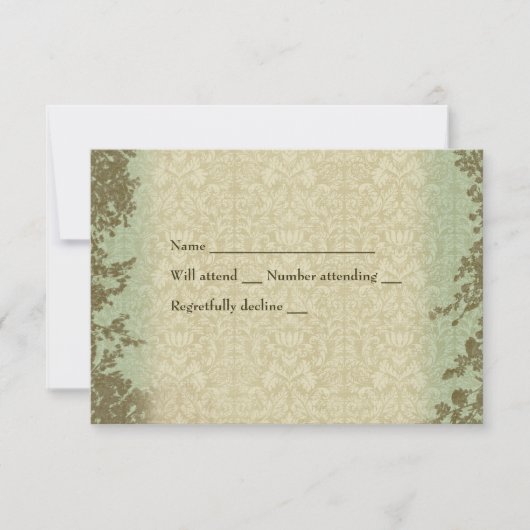 Rsvp à motif croisé vintage avec enveloppe (Devant)