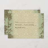 Rsvp à motif croisé vintage avec enveloppe (Devant / Derrière)