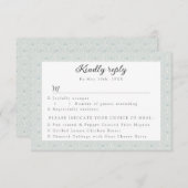 RSVP à motifs avec choix de repas (Devant / Derrière)