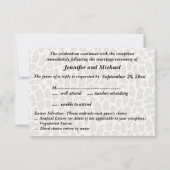 RSVP à une réception de mariage avec fourrure de l (Dos)