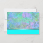 RSVP Abstract Design en Argent Turquoise (Dos)