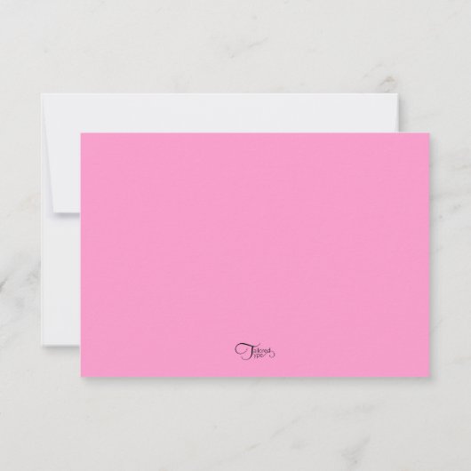 RSVP Abstract Design en rose (Dos)