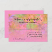 RSVP Abstract Design en rose (Devant / Derrière)