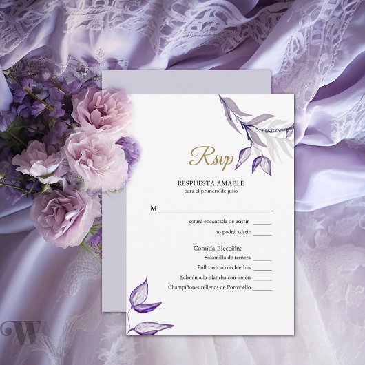 RSVP Acuarela Follaje Púrpura