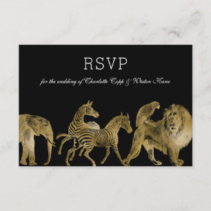 RSVP African Animals Zoo Weddenschap Gold