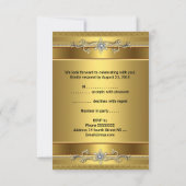 RSVP Anniversaire Party Gold Diamond Bijou (Dos)