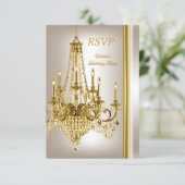 RSVP Anniversaire Soirée Gold Chandelier blanc crè (Debout devant)