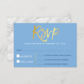 RSVP ANTWOORD REACTIE faux goud type korenbloem bl (Voorkant / Achterkant)