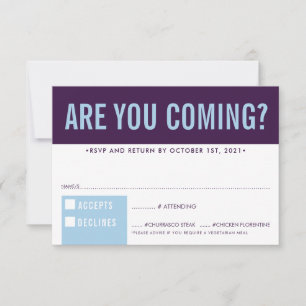 RSVP ANTWOORD REACTIE fun block aubergine bord bla