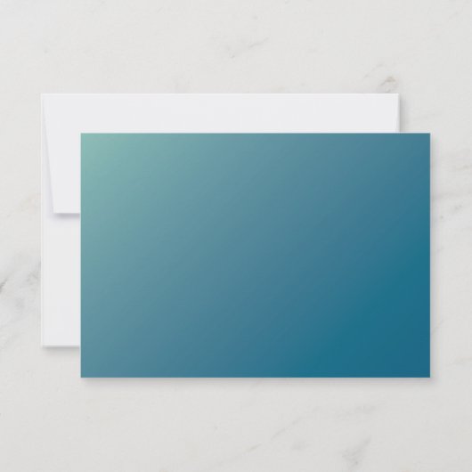 RSVP ANTWOORD REACTIE modern blauw mint verloop (Achterkant)