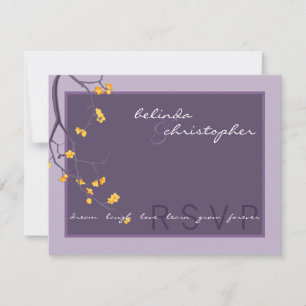 RSVP ANTWOORD SLIP:: kersenbloesems 7L Kaart