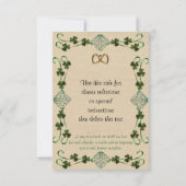 RSVP-antwoordkaart Ierse eenheid knoop RSVP Kaartje (Achterkant)