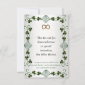 RSVP-antwoordkaart Ierse eenheid knoop RSVP Kaartje (Achterkant)