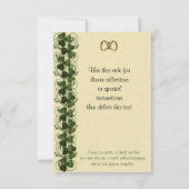 RSVP-antwoordkaart Ierse shamrocks RSVP Kaartje (Achterkant)