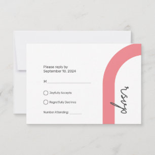 RSVP-antwoordkaart Klassieke stijl RSVP Kaartje