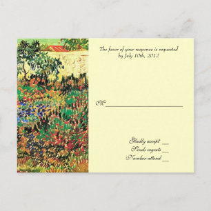 RSVP, antwoordkaart, van Gogh Uitnodiging Briefkaart