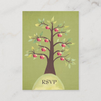 RSVP Apple Tree Watercolor Nature Wedding Cartes