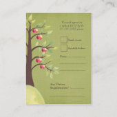 RSVP Apple Tree Watercolor Nature Wedding Cartes (Dos)