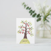 RSVP Apple Tree Watercolor Nature Wedding Cartes (Debout devant)