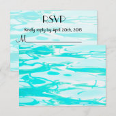 RSVP Aqua Green Pool Water Abstracte achtergrond (Voorkant / Achterkant)