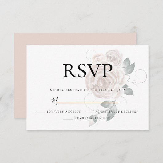 RSVP | Aquarelle Dusty Rose rose (Devant / Derrière)