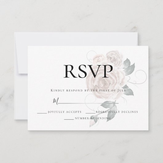 RSVP | Aquarelle rose poudré rose foncé (Devant)