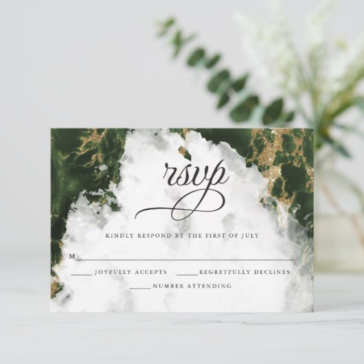 RSVP | Aquarelle vert émeraude BarefootBride™ (Debout devant)