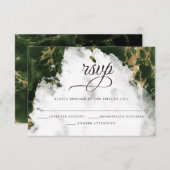 RSVP | Aquarelle vert émeraude BarefootBride™ (Devant / Derrière)