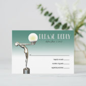 RSVP Art Deco Glam Nouveau | blauwgroen (Staand voorkant)