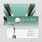 RSVP Art Deco Glam Nouveau | blauwgroen (Voorkant / Achterkant)