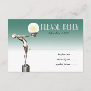 RSVP Art Déco Glam Nouveau sarcelle