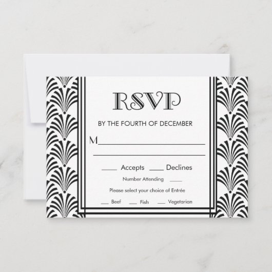RSVP Art Déco Moderne Gatsby (Devant)