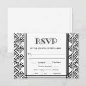 RSVP Art Déco Moderne Gatsby (Devant / Derrière)