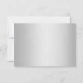 RSVP au mariage | Monogramme aux rayures argentées (Dos)