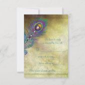 RSVP au paon vintage (Dos)