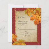RSVP Automne Tomber Feuille Élégant Mariage (Devant)