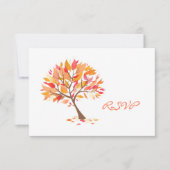 RSVP Autumn Theme Weddenskaart (Voorkant)