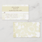RSVP(avec blanc sur invitations blancs) (Devant / Derrière)
