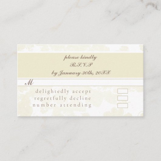 RSVP(avec blanc sur invitations blancs) (Devant)