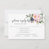 RSVP avec carte d'options de repas (Devant)