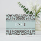 RSVP avec carte plat Mariage d'option alimentaire (Debout devant)